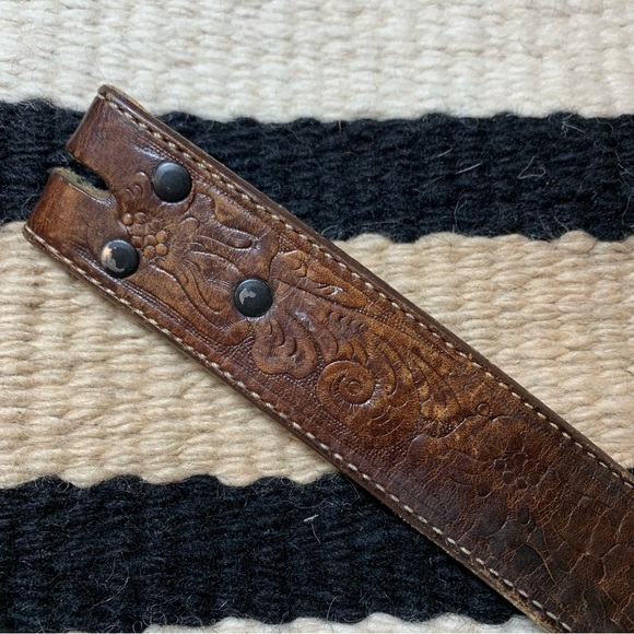 Wrangler Tooled Leather Belt - Picture 3 of 11
